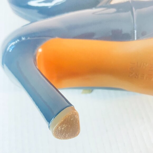 Beautiful Naturalizer Platform Heels, Shiny Black, Size 9.5 - Made in Vietnam - Picture 6 of 7